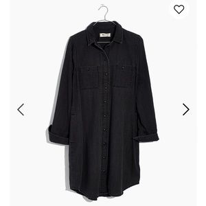 Madewell dark denim shirt dress